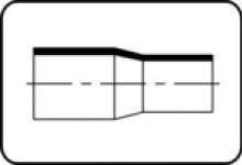 RIDUZIONE CONCENTRICA PPR GRIGIO CODOLO LUNGO