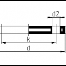 FLANGIA IN ACCIAIO RIVESTITA IN PP NERO CIECA FORATURA PN10/16 FM APPROVED